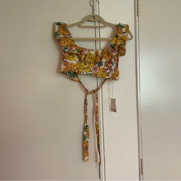 ZIMMERMAN LINEN CROP TOP SIZE AU 1 / US 6 NWT - Picture 6 of 9